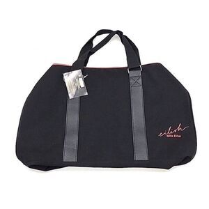 New With Tag Billie Eilish Duffle Bag Black Red Logo Travel Bag Zipper 19 Inches
